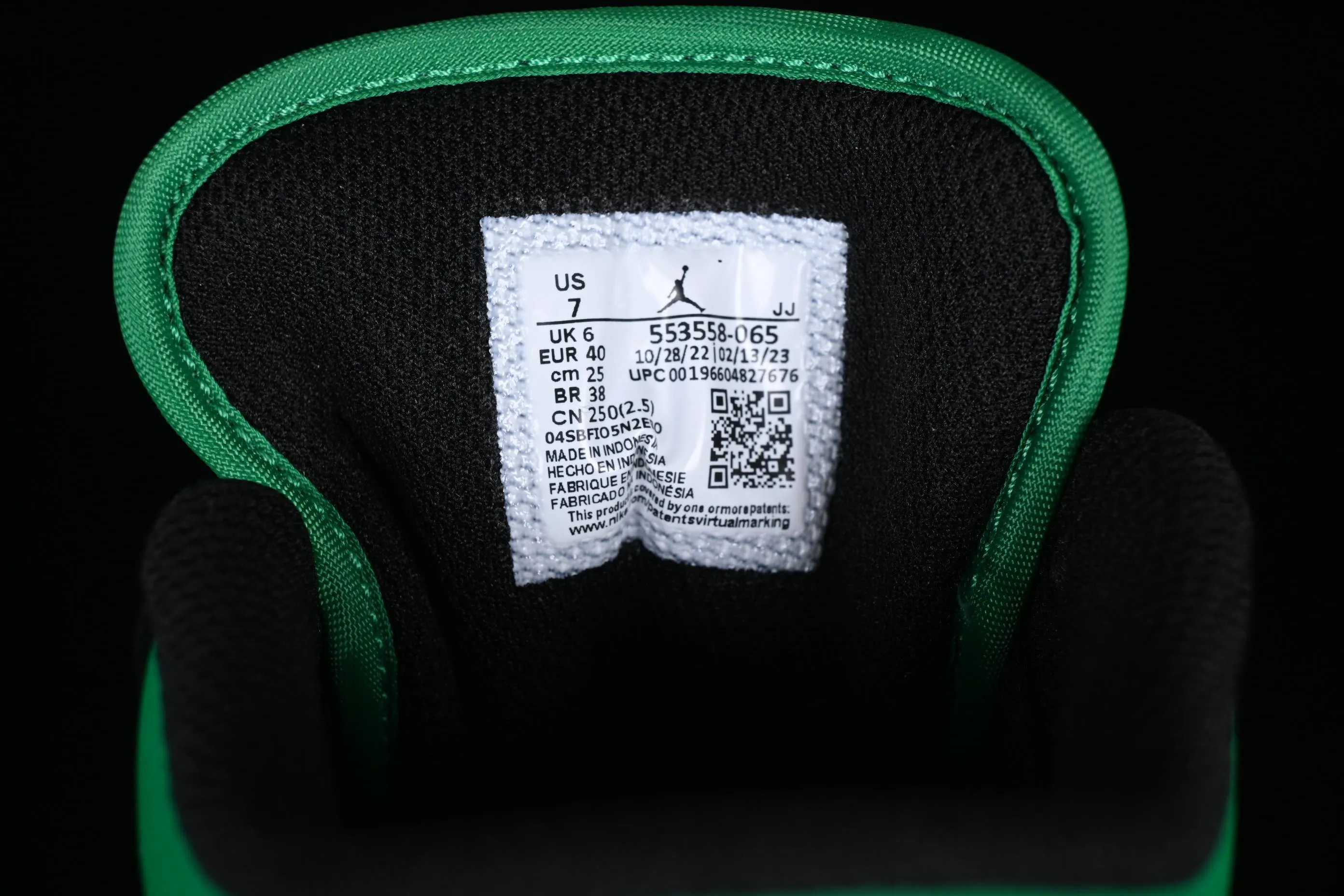All categories Air Jordan Jordan series basketball shoes Air Jordan 1 Low G version pure original Air Jordan 1 Low "Lucky Green" AJ1 Joe 1 black green low-top basketball shoes 553558-065